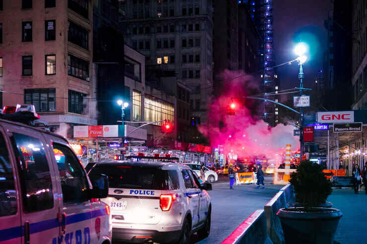 Auto della Polizia nelle strade di New York 