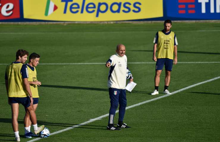 Spalletti-allenamento a Coverciano