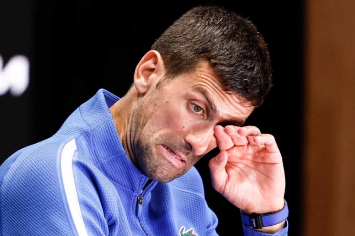 Il tennista Djokovic rattristato