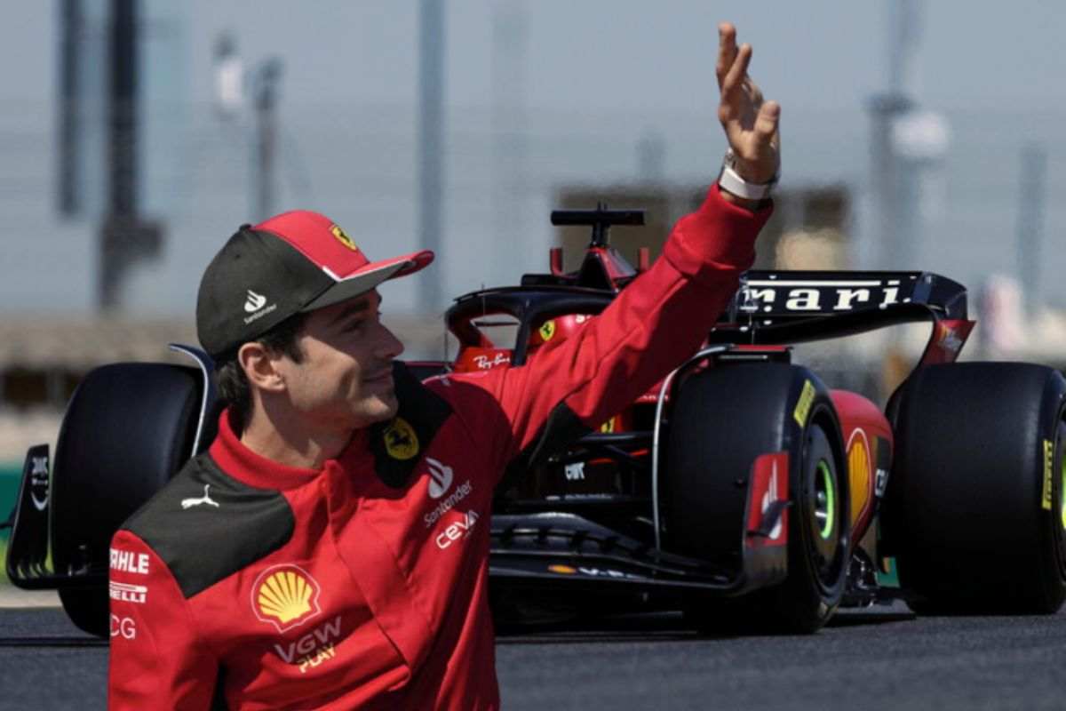Leclerc sulla monoposto Ferrari