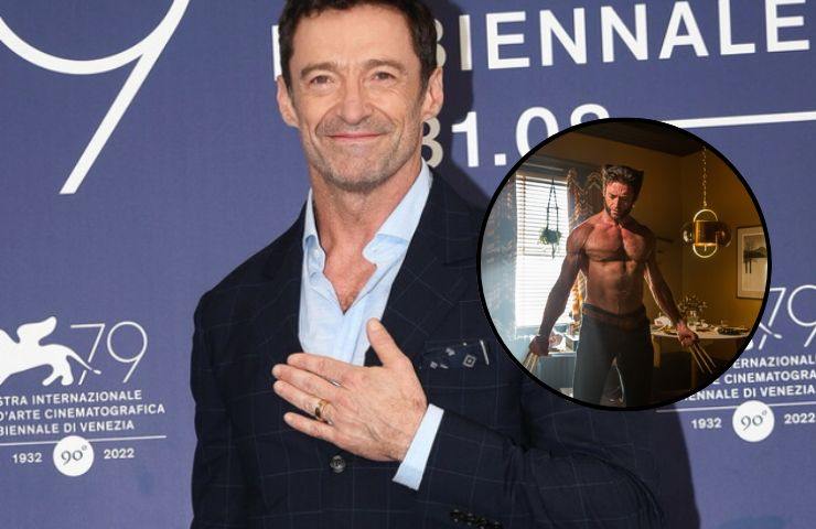 L'attore Hugh Jackman durante la Biennale di Venezia