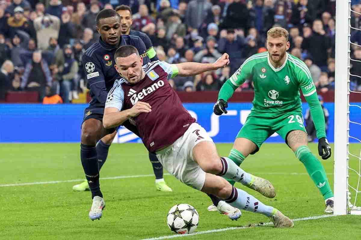 Juve in difficoltà, pareggio contro l'aston villa in casa