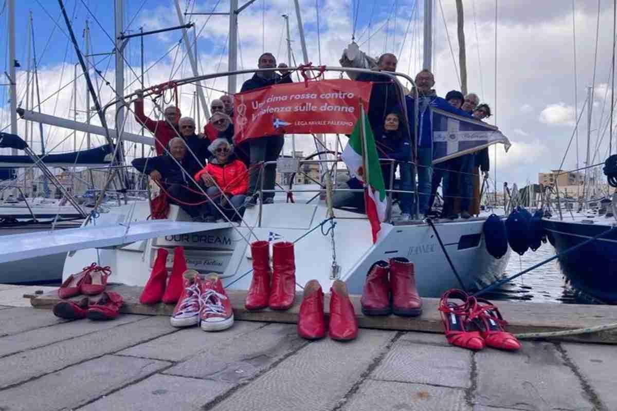 Lega navale italiana si mobilita contro la violenza sulle donne con una cima rossa