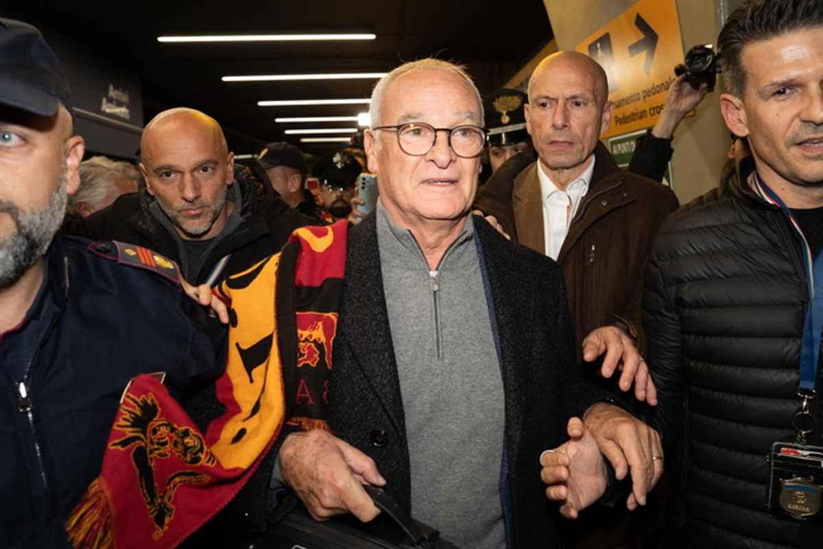 Ranieri fa il suo ingresso trionfale a Trigoria