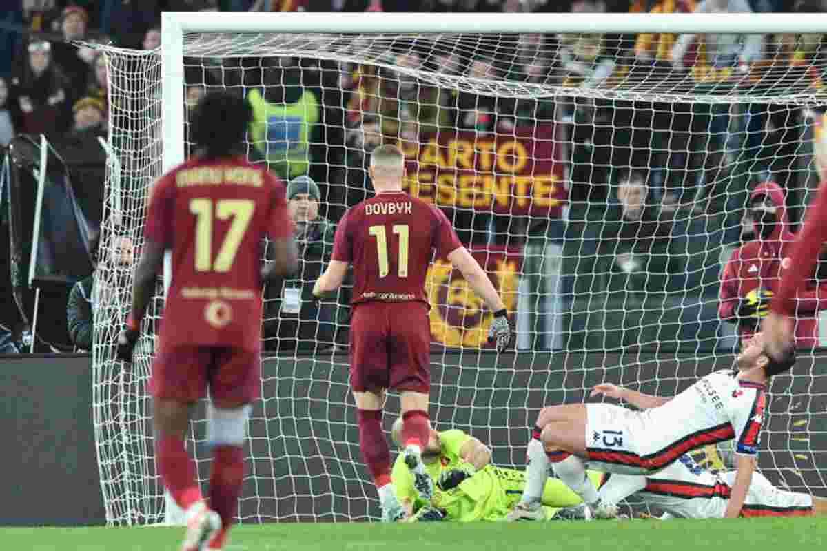 Roma e Genoa si dividono la posta in palio: il racconto della partita in diretta