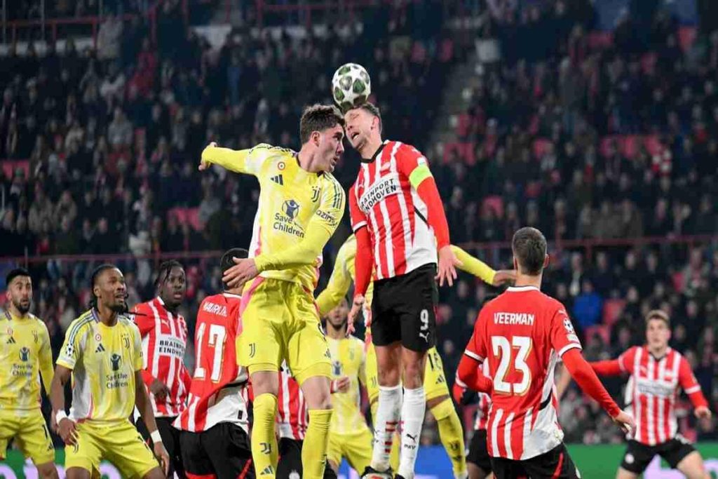 Champions League: la Juve cade ancora, il PSV avanza con un convincente 3-1