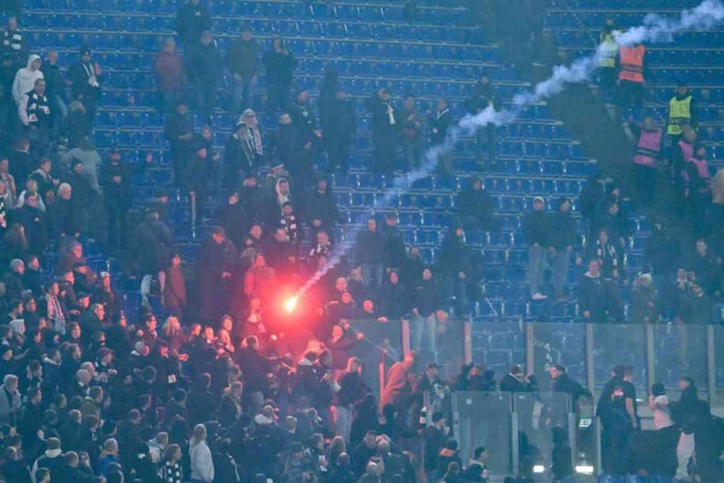 Curva Nord chiusa per un turno dopo gli incidenti Roma-Eintracht