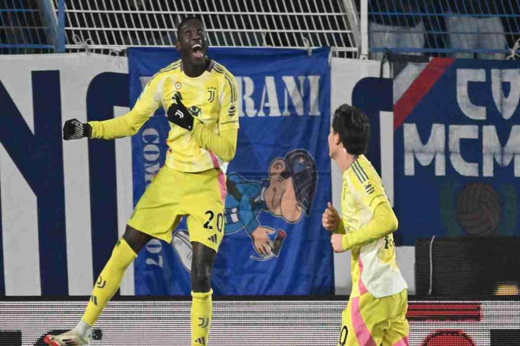 Kolo Muani esulta: un gol che segna la rinascita della Juventus